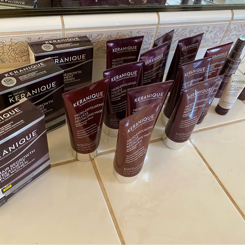 Bundle of Keranique Hair Regrowth Treatment and Hair Mask Products